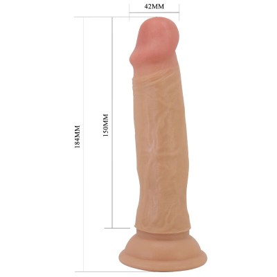 PRETTY LOVE - DILDO REALISTA QUENTIN 18 CM CARNE - D-241898 - Dona Pimenta