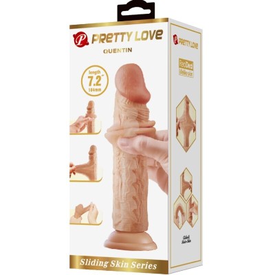 PRETTY LOVE - DILDO REALISTA QUENTIN 18 CM CARNE - D-241898 - Dona Pimenta