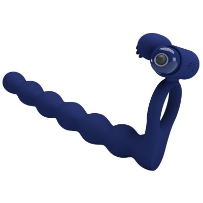 PRETTY LOVE - AJMAL ANEL VIBRADOR COM PLUG AZUL - D-239935 - Dona Pimenta