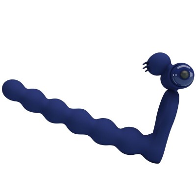 PRETTY LOVE - AJMAL ANEL VIBRADOR COM PLUG AZUL - D-239935 - Dona Pimenta