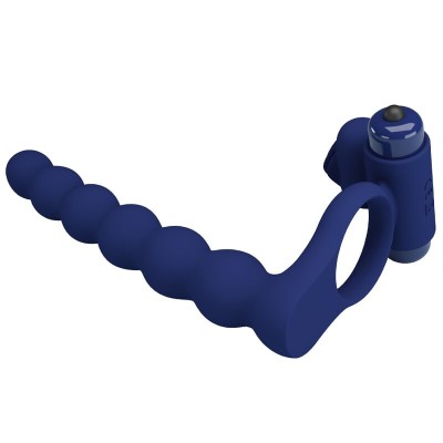 PRETTY LOVE - AJMAL ANEL VIBRADOR COM PLUG AZUL - D-239935 - Dona Pimenta