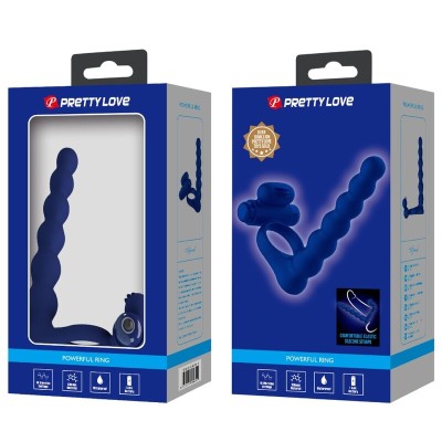 PRETTY LOVE - AJMAL ANEL VIBRADOR COM PLUG AZUL - D-239935 - Dona Pimenta