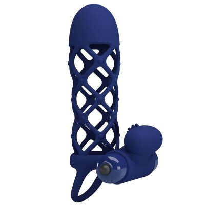 PRETTY LOVE - GIANN ANEL VIBRADOR COM BAINHA DE SILICONE AZUL - D-239936 - Dona Pimenta