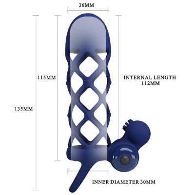 PRETTY LOVE - GIANN ANEL VIBRADOR COM BAINHA DE SILICONE AZUL - D-239936 - Dona Pimenta