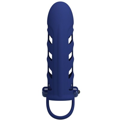 PRETTY LOVE - ALTAF ANEL VIBRADOR COM BAINHA DE SILICONE AZUL - D-239937 - Dona Pimenta