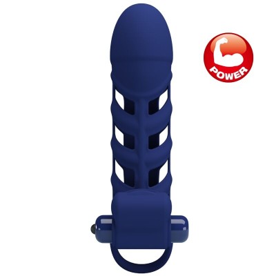 PRETTY LOVE - ALTAF ANEL VIBRADOR COM BAINHA DE SILICONE AZUL - D-239937 - Dona Pimenta