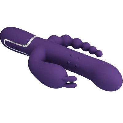 PRETTY LOVE - CAMMY TRIPLO VIBRADOR MULTIFUNÃÃO 4 EM 1 ROXO - D-241872 - Dona Pimenta