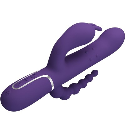 PRETTY LOVE - CAMMY TRIPLO VIBRADOR MULTIFUNÃÃO 4 EM 1 ROXO - D-241872 - Dona Pimenta