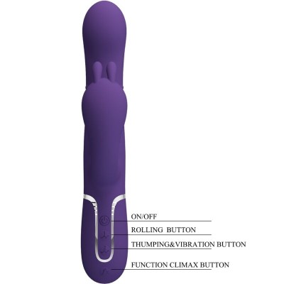 PRETTY LOVE - CAMMY TRIPLO VIBRADOR MULTIFUNÃÃO 4 EM 1 ROXO - D-241872 - Dona Pimenta