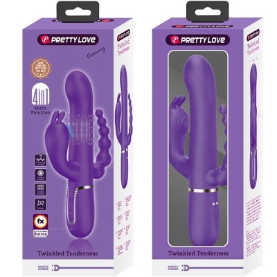 PRETTY LOVE - CAMMY TRIPLO VIBRADOR MULTIFUNÃÃO 4 EM 1 ROXO - D-241872 - Dona Pimenta