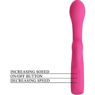 PRETTY LOVE - FRITZ RABBIT VIBRADOR 12 VIBRAÃÃES ROSA - D-241883 - Dona Pimenta