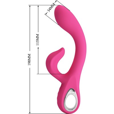 PRETTY LOVE - FRITZ RABBIT VIBRADOR 12 VIBRAÃÃES ROSA - D-241883 - Dona Pimenta