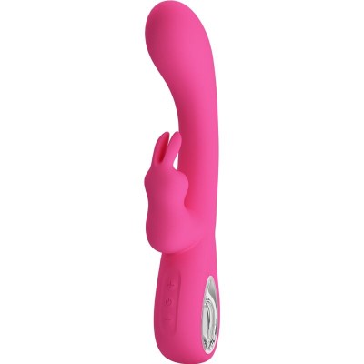 PRETTY LOVE - NOVAK RABBIT VIBRADOR 12 VIBRAÃÃES ROSA - D-241884 - Dona Pimenta