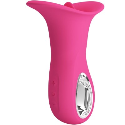 PRETTY LOVE - CLYDE VIBRADOR ORAL LÃNGUA VIBRANTE 12 VIBRAÃÃES ROSA - D-241885 - Dona Pimenta