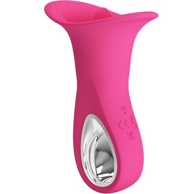 PRETTY LOVE - CLYDE VIBRADOR ORAL LÃNGUA VIBRANTE 12 VIBRAÃÃES ROSA - D-241885 - Dona Pimenta