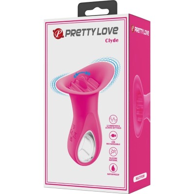 PRETTY LOVE - CLYDE VIBRADOR ORAL LÃNGUA VIBRANTE 12 VIBRAÃÃES ROSA - D-241885 - Dona Pimenta