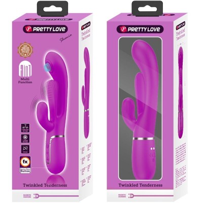 PRETTY LOVE - SHANIA TRIPLE RABBIT VIBRADOR MULTIFUNCIONAL ROSA - D-241886 - Dona Pimenta