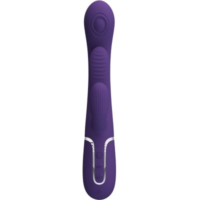 PRETTY LOVE - SHANIA TRIPLE RABBIT VIBRADOR MULTIFUNCIONAL ROXO - D-241887 - Dona Pimenta