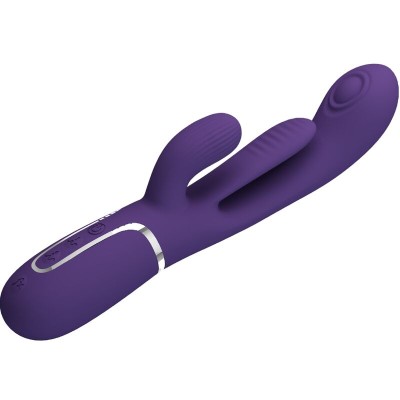 PRETTY LOVE - SHANIA TRIPLE RABBIT VIBRADOR MULTIFUNCIONAL ROXO - D-241887 - Dona Pimenta