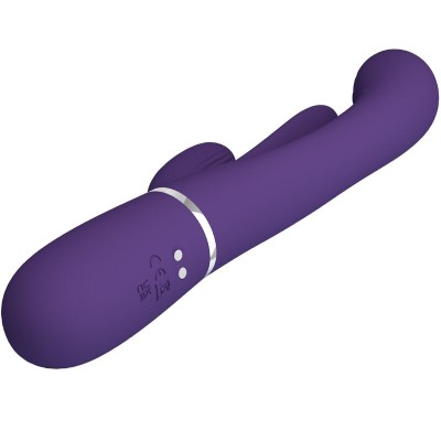 PRETTY LOVE - SHANIA TRIPLE RABBIT VIBRADOR MULTIFUNCIONAL ROXO - D-241887 - Dona Pimenta