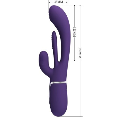 PRETTY LOVE - SHANIA TRIPLE RABBIT VIBRADOR MULTIFUNCIONAL ROXO - D-241887 - Dona Pimenta