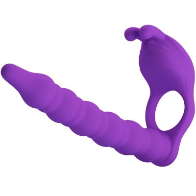 PRETTY LOVE - BLACKNEY ANÃIS PARA PÃNIS COM PLUG VIBRADOR - D-239774 - Dona Pimenta