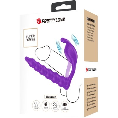 PRETTY LOVE - BLACKNEY ANÃIS PARA PÃNIS COM PLUG VIBRADOR - D-239774 - Dona Pimenta