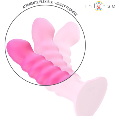 INTENSE - CINDY VIBRADOR TAMANHO L DESIGN ESPIRAL 10 VIBRAÇÕES ROSA CONTROLE REMOTO - D-241970 - Dona Pimenta