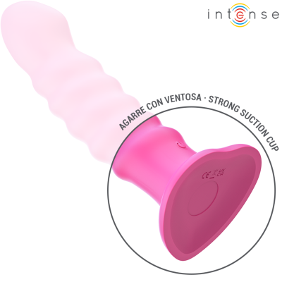 INTENSE - CINDY VIBRADOR TAMANHO L DESIGN ESPIRAL 10 VIBRAÇÕES ROSA CONTROLE REMOTO - D-241970 - Dona Pimenta