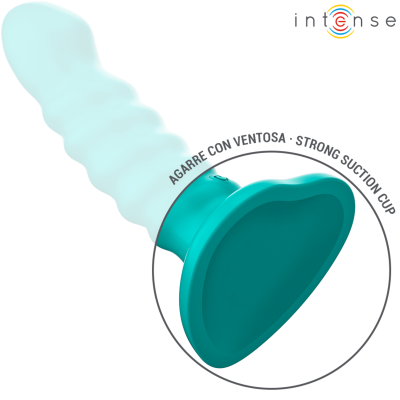 INTENSE - BUFFY VIBRADOR TAMANHO S DESIGN ESPIRAL 10 VIBRAÇÕES CONTROLE REMOTO AZUL - D-241971 - Dona Pimenta