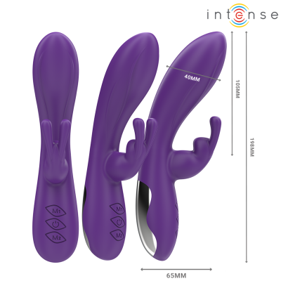 INTENSE - RANDALL RABBIT VIBRADOR 10 VIBRAÃÃES ROXO - D-242069 - Dona Pimenta