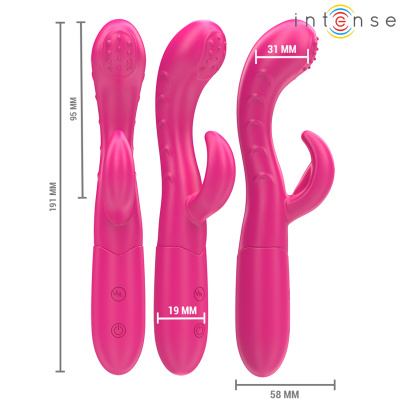 INTENSE - AMARA VIBRADOR COM LÍNGUA ESTIMULANTE 10 VIBRAÇÕES ROSA - D-242071 - Dona Pimenta