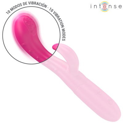 INTENSE - AMARA VIBRADOR COM LÍNGUA ESTIMULANTE 10 VIBRAÇÕES ROSA - D-242071 - Dona Pimenta