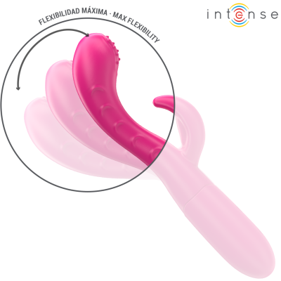 INTENSE - AMARA VIBRADOR COM LÍNGUA ESTIMULANTE 10 VIBRAÇÕES ROSA - D-242071 - Dona Pimenta