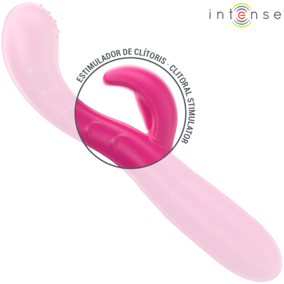 INTENSE - AMARA VIBRADOR COM LÍNGUA ESTIMULANTE 10 VIBRAÇÕES ROSA - D-242071 - Dona Pimenta