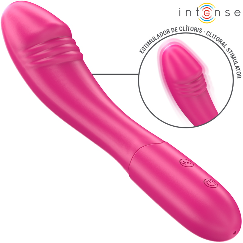 INTENSE - BELINDA VIBRADOR 19 CM FLEXÍVEL 10 VIBRAÇÕES ROSA - D-242073 - Dona Pimenta