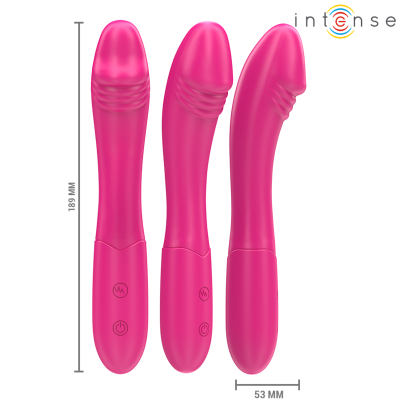 INTENSE - BELINDA VIBRADOR 19 CM FLEXÍVEL 10 VIBRAÇÕES ROSA - D-242073 - Dona Pimenta