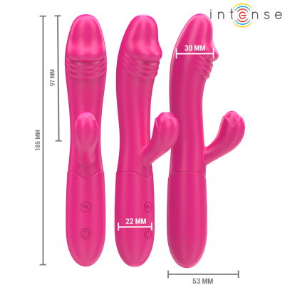 INTENSE - IVY VIBRADOR FLEXÍVEL 10 VIBRAÇÕES COM LÍNGUA ESTIMULANTE ROSA - D-242077 - Dona Pimenta