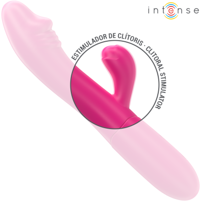 INTENSE - IVY VIBRADOR FLEXÍVEL 10 VIBRAÇÕES COM LÍNGUA ESTIMULANTE ROSA - D-242077 - Dona Pimenta