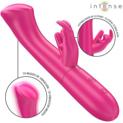 INTENSE - JULIETA RABBIT VIBRADOR 18,6 CM 10 VIBRAÇÕES ROSA - D-242078 - Dona Pimenta