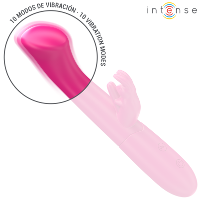 INTENSE - JULIETA RABBIT VIBRADOR 18,6 CM 10 VIBRAÇÕES ROSA - D-242078 - Dona Pimenta