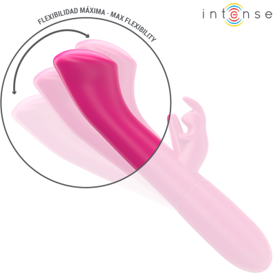 INTENSE - JULIETA RABBIT VIBRADOR 18,6 CM 10 VIBRAÇÕES ROSA - D-242078 - Dona Pimenta