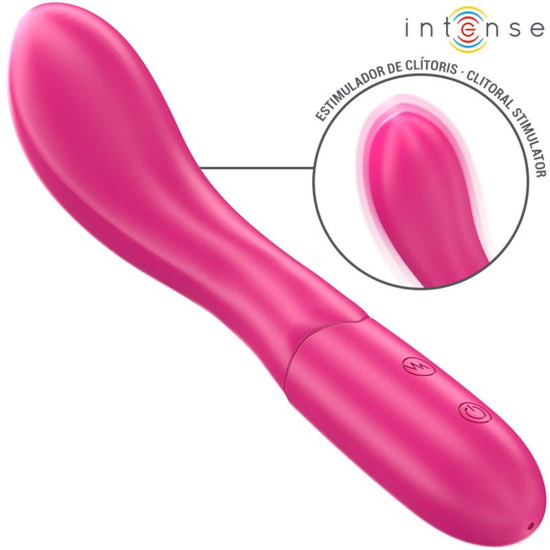 INTENSE - LISETTE VIBRADOR 19 CM FLEXÍVEL 10 VIBRAÇÕES ROSA - D-242082 - Dona Pimenta