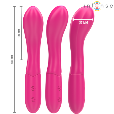 INTENSE - LISETTE VIBRADOR 19 CM FLEXÍVEL 10 VIBRAÇÕES ROSA - D-242082 - Dona Pimenta