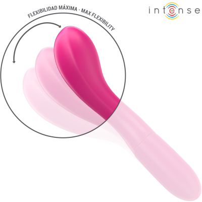 INTENSE - LISETTE VIBRADOR 19 CM FLEXÍVEL 10 VIBRAÇÕES ROSA - D-242082 - Dona Pimenta