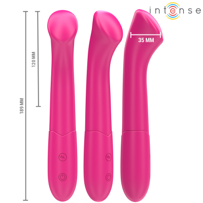 INTENSE - PATY VIBRADOR 19 CM FLEXÍVEL 10 VIBRAÇÕES MODELO 2 ROSA - D-242087 - Dona Pimenta