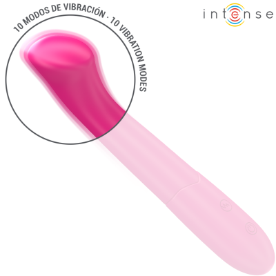 INTENSE - PATY VIBRADOR 19 CM FLEXÍVEL 10 VIBRAÇÕES MODELO 2 ROSA - D-242087 - Dona Pimenta