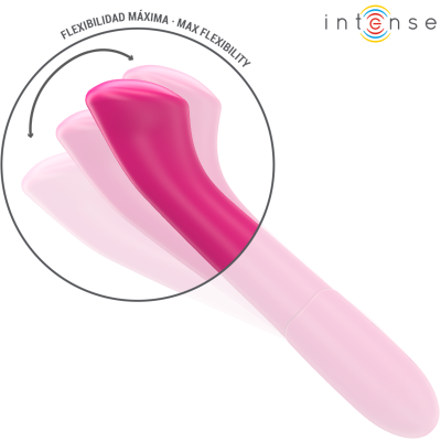 INTENSE - PATY VIBRADOR 19 CM FLEXÍVEL 10 VIBRAÇÕES MODELO 2 ROSA - D-242087 - Dona Pimenta