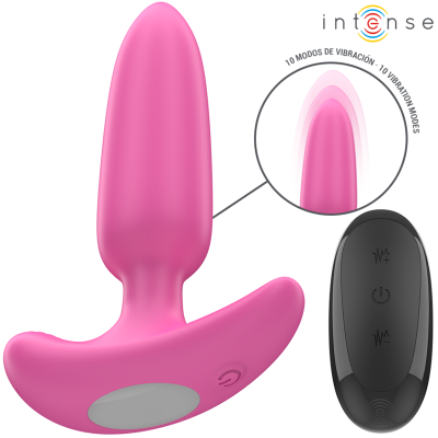 INTENSE - ROSS ANAL PLUG 10 VIBRAÇÕES ROSA CONTROLE REMOTO - D-241962 - Dona Pimenta