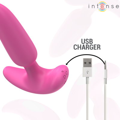 INTENSE - ROSS ANAL PLUG 10 VIBRAÇÕES ROSA CONTROLE REMOTO - D-241962 - Dona Pimenta